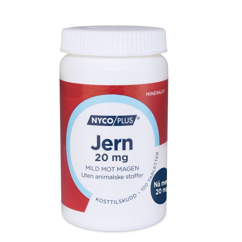 Nycoplus jern tablett 20 mg 100 stk