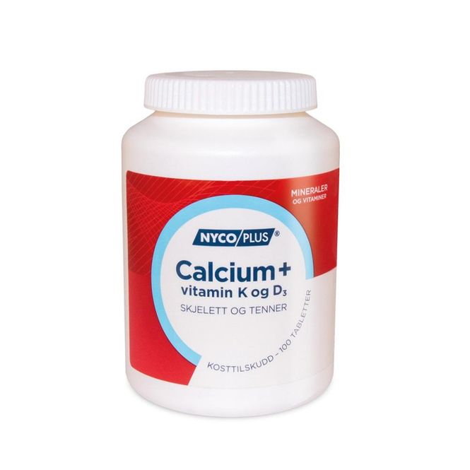 Hovedbilde Nycoplus calcium m/K & D3 tablett 100 stk