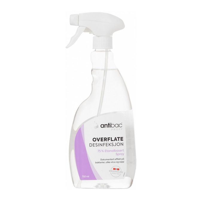 Hovedbilde Antibac 75 % overflatedesinfeksjon spray 750 ml