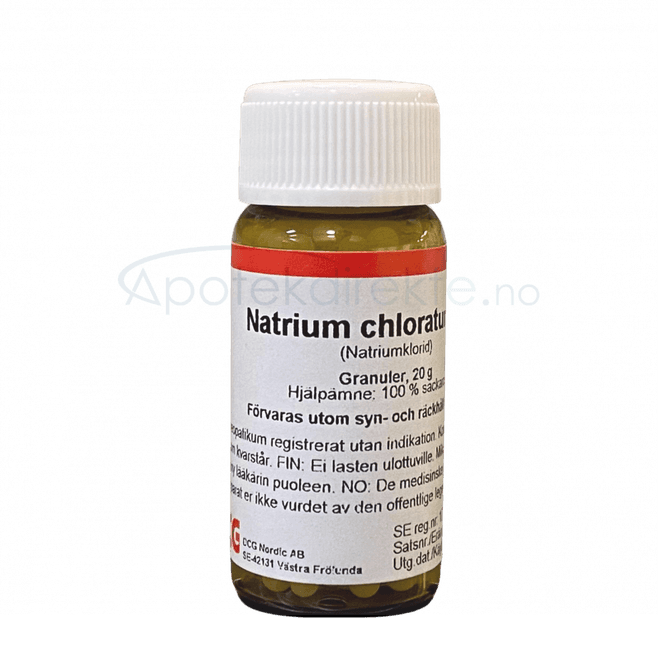 Hovedbilde Natrium chloratum (muriaticum) D200 20 gram piller