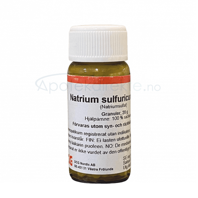 Hovedbilde Natrium sulphuricum D30 20 g piller