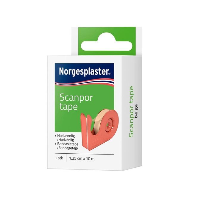 Hovedbilde Scanpor 1,25 cm x 10 m m/dispenser hudfarget