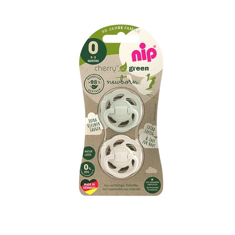 Nip cherry green smokk newborn 0-2 mnd 2 stk