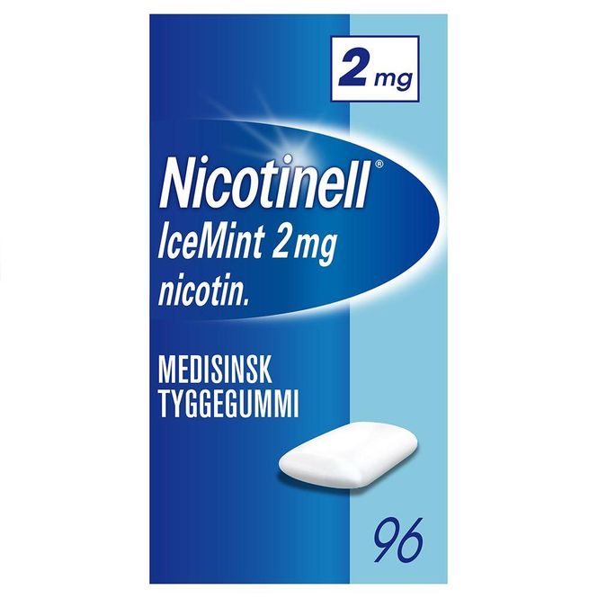 Hovedbilde Nicotinell tyggegummi 2 mg icemint 96 stk