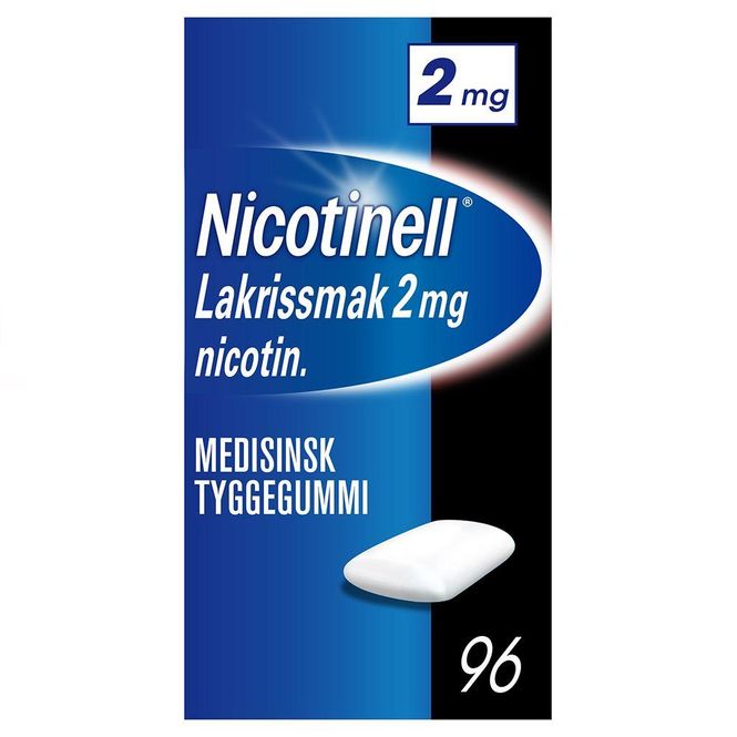 Hovedbilde Nicotinell tyggegummi 2 mg lakris 96 stk