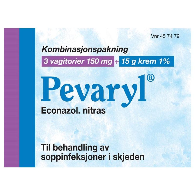 Pevaryl 3 vagitorier 150 mg / 15 g krem 1 %