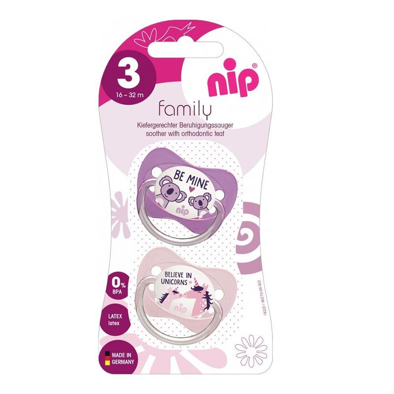 Nip smokk familie silikon str 3 2 stk