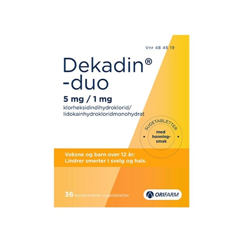 Dekadin-duo 5/1mg sugetablett honning 36 stk