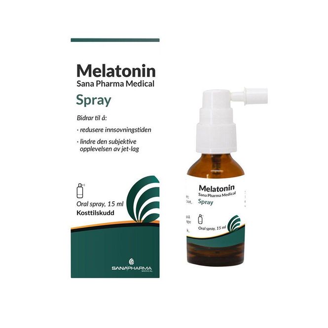 Hovedbilde Sana pharma melatonin spray 15 ml