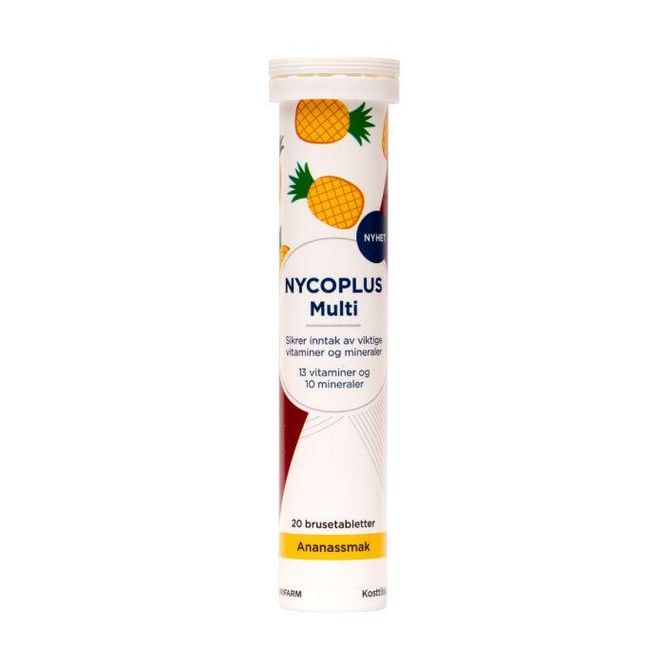 Hovedbilde Nycoplus multi brusetablett ananas 20 stk