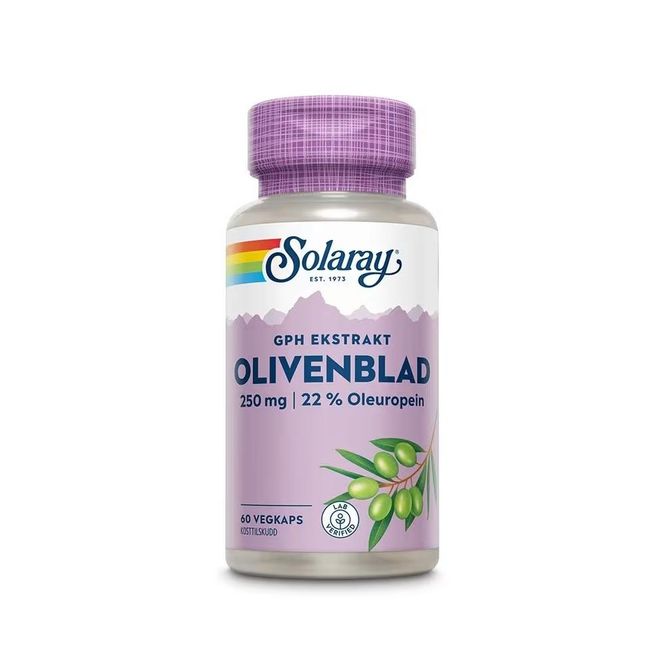 Hovedbilde Solaray gph oliven blad veg kapsel 60 stk