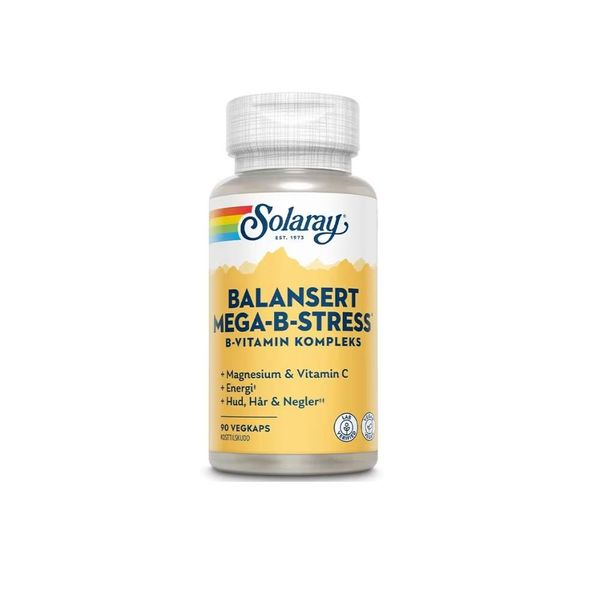 Hovedbilde Solaray mega B stress veg kapsel 90 stk