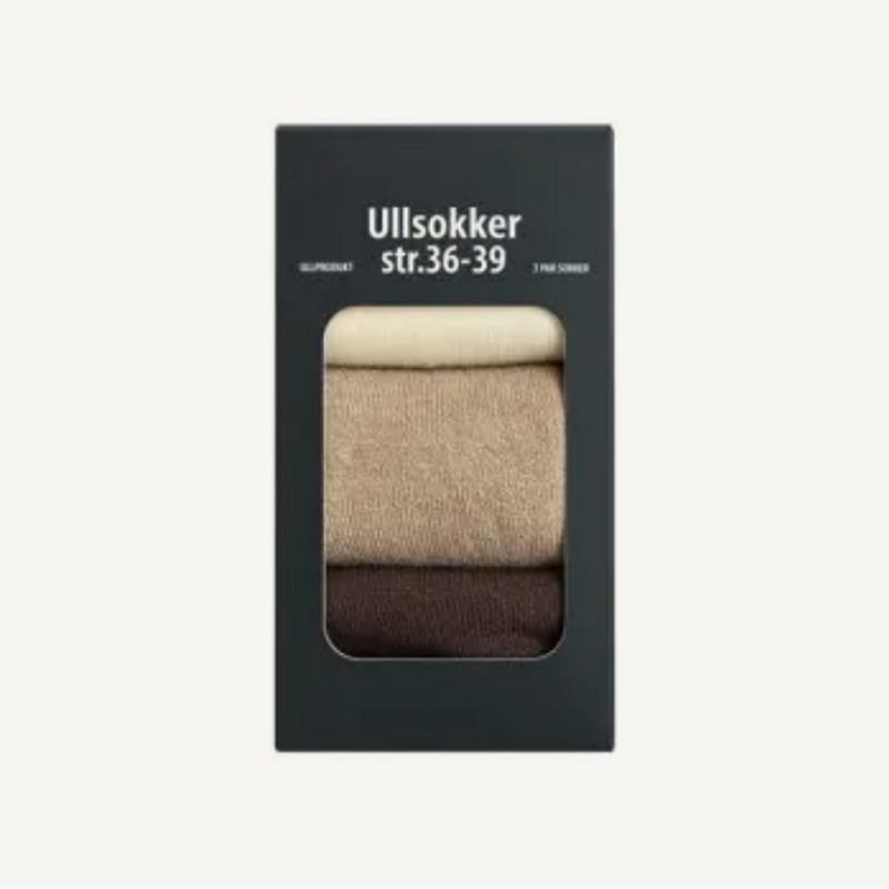 NCBF ullsokker str 36-39 3 par