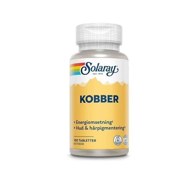 Hovedbilde Solaray kobber veg tablett 100 stk