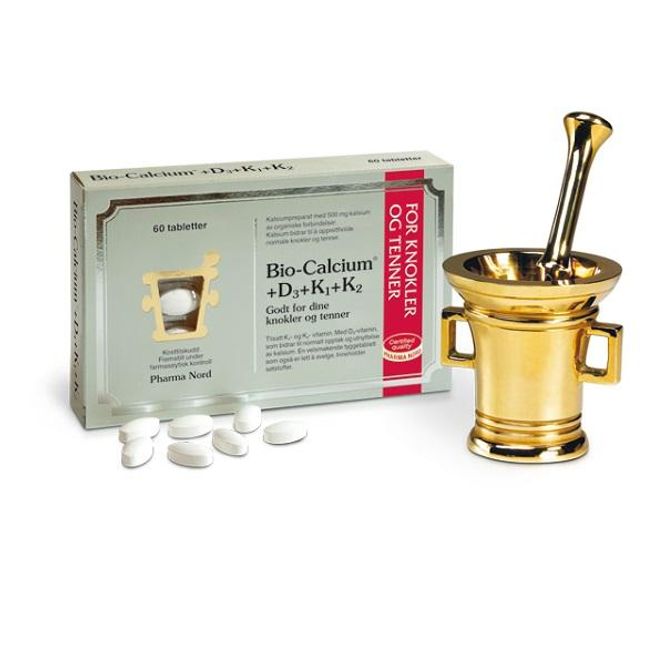 Hovedbilde Bio-calcium + D3 + K1+K2 tablett 60 stk
