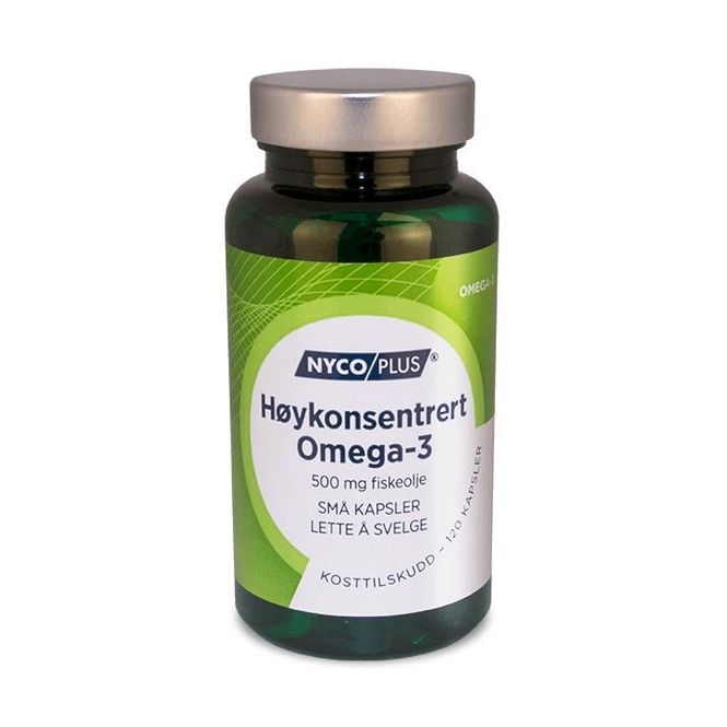 Hovedbilde Nycoplus omega-3 høykonsentrert kapsel 500 mg 120 stk
