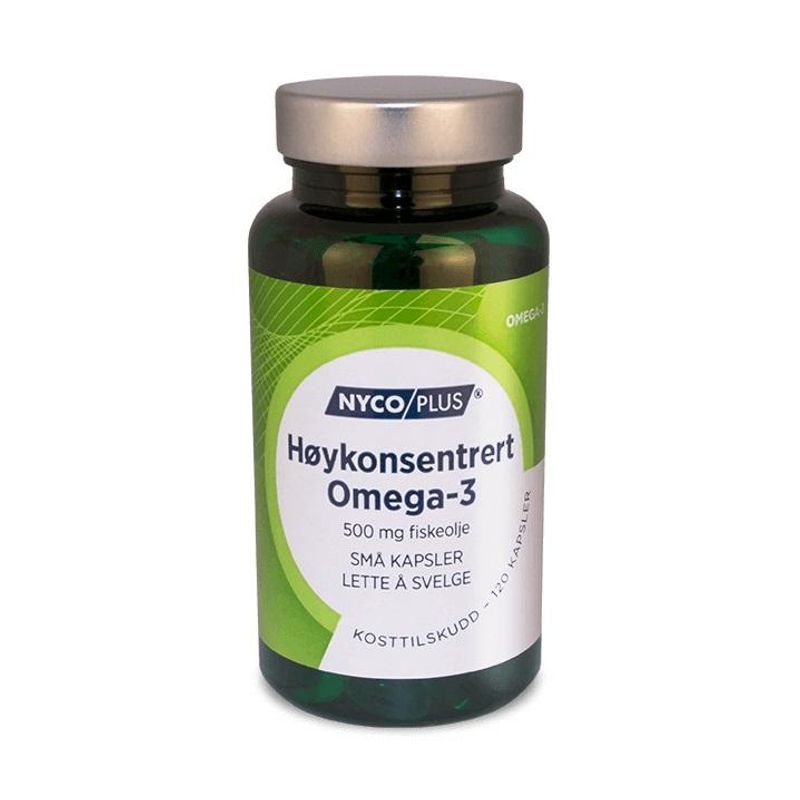 Nycoplus omega-3 høykonsentrert kapsel 500 mg 120 stk