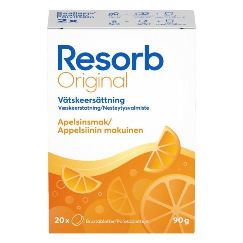 Resorb original appelsin brusetablett 2x10 stk