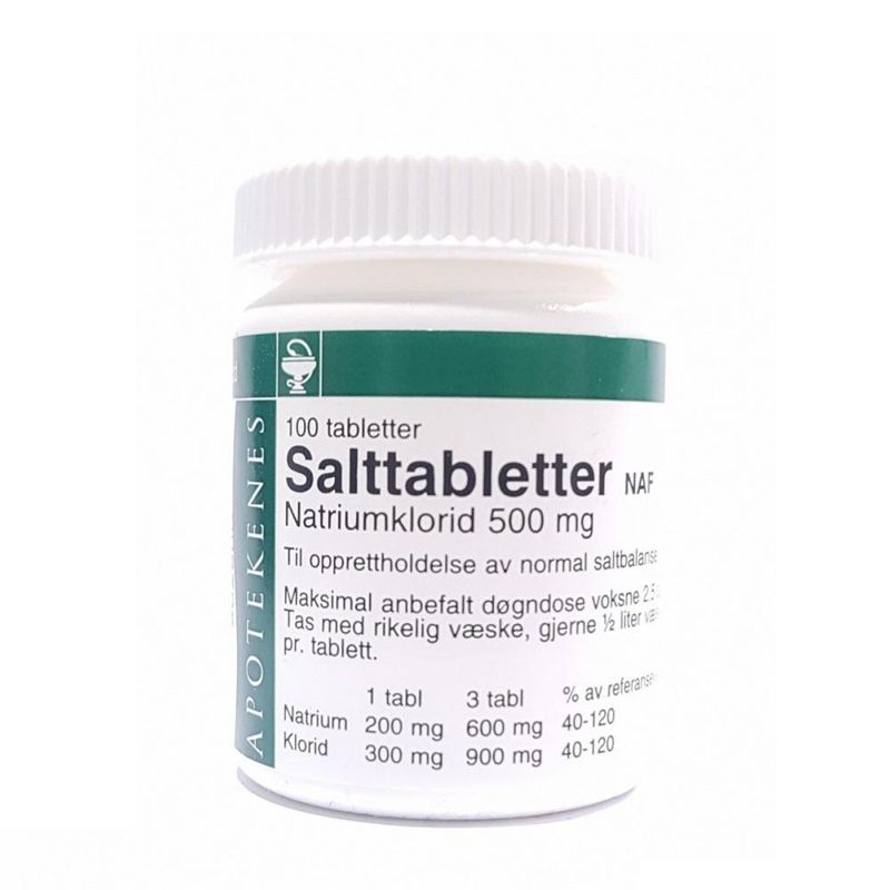 Salttabletter naf tablett 500 mg 100 stk