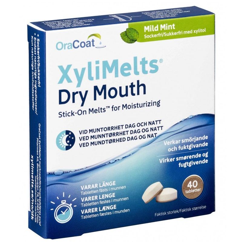 Xylimelts mint klebetablett 40 tabletter