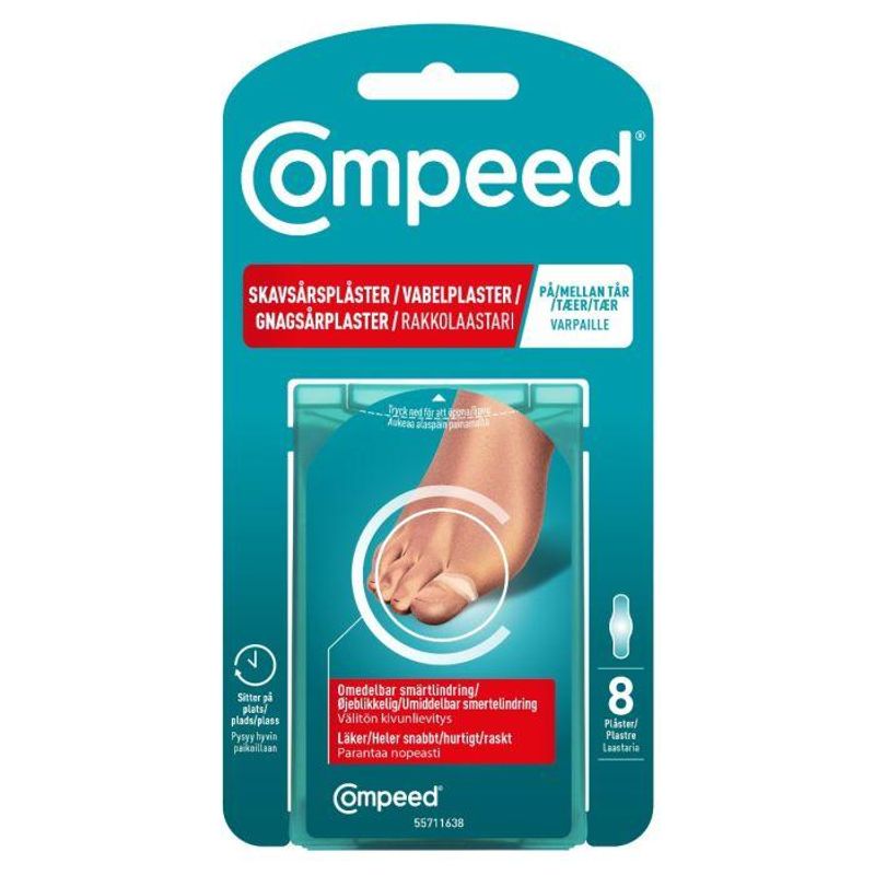 Compeed gnagsårplaster tær 8 stk