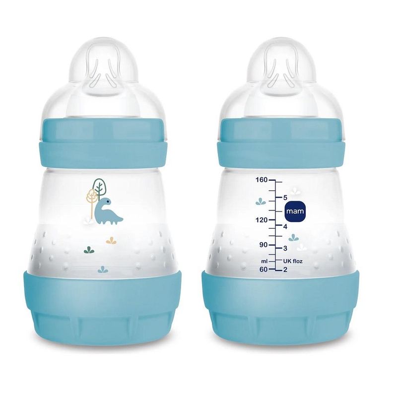 Mam tåteflaske easy start anti-colic blue160ml 0+mnd